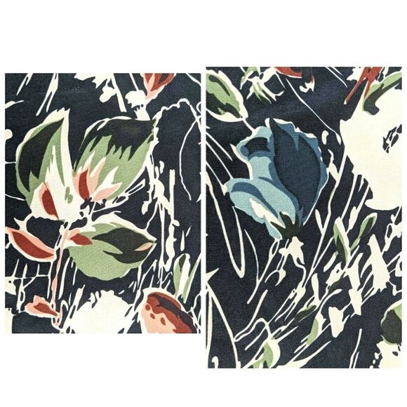 Leona Edmiston Faux Wrap Dress Floral V Neck Belted 3/4 sleeve Australia XS US - Picture 12 of 13